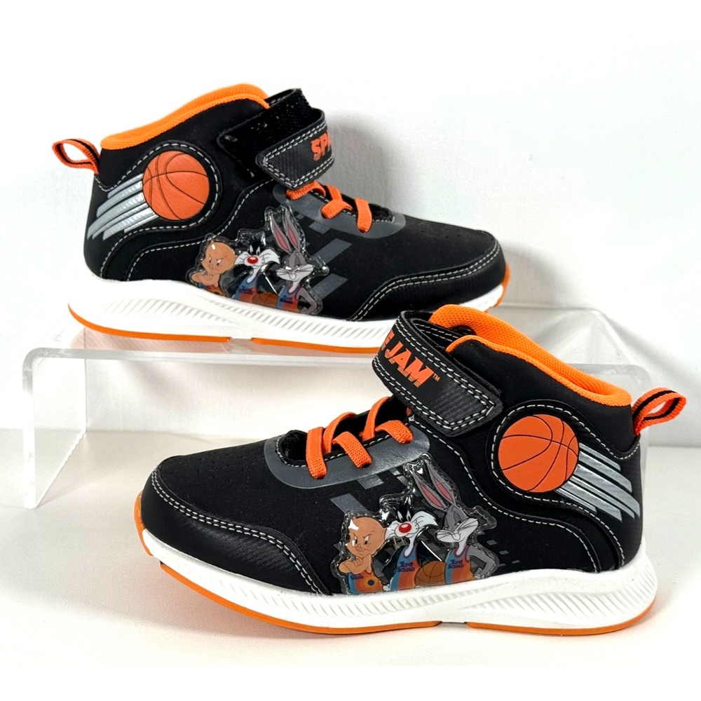 Space Jam A New Legacy Light Up High Top Sneakers Size 11 Black Orange 2021 CHN